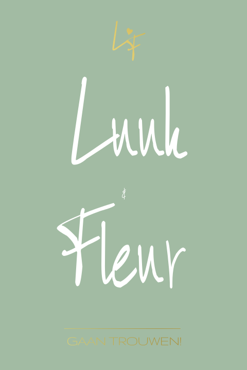 Trouwkaartje eucalyptus groen