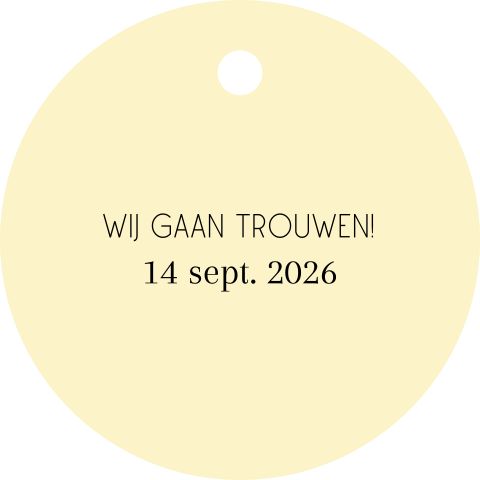 Label 40mm met datum 