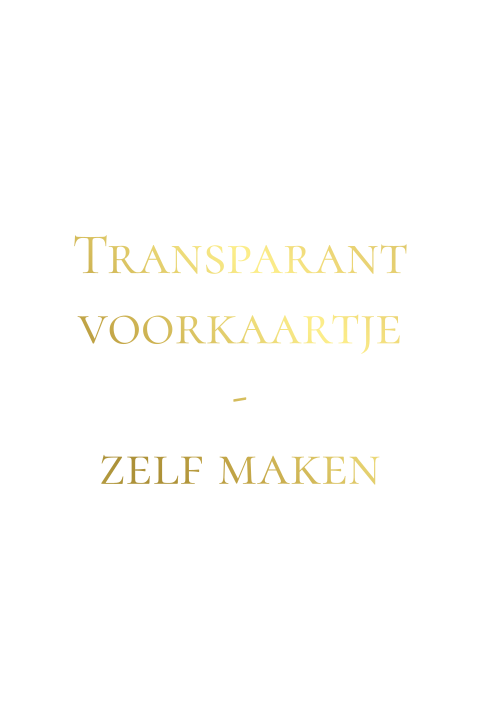 Kalkpapier geboortekaartje voorvel blanco