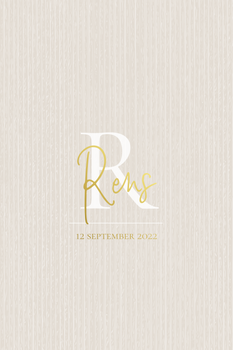 Dubbel kaartje met initiaal