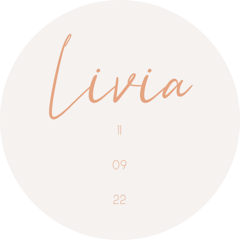 Sluitzegel met roze naam