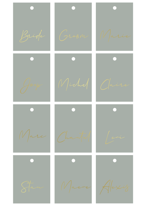 Naamkaartjes Crystal Green