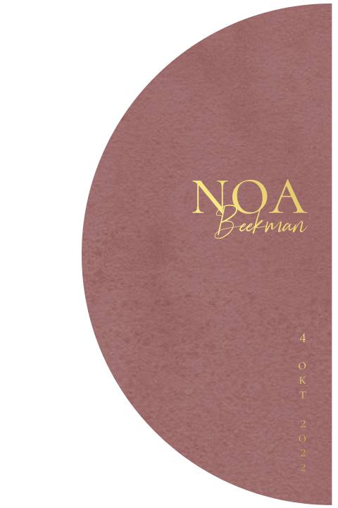 Geboortekaartje half rond