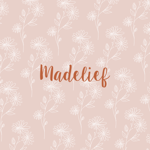 Geboortebloem geboortekaartje april - madeliefje