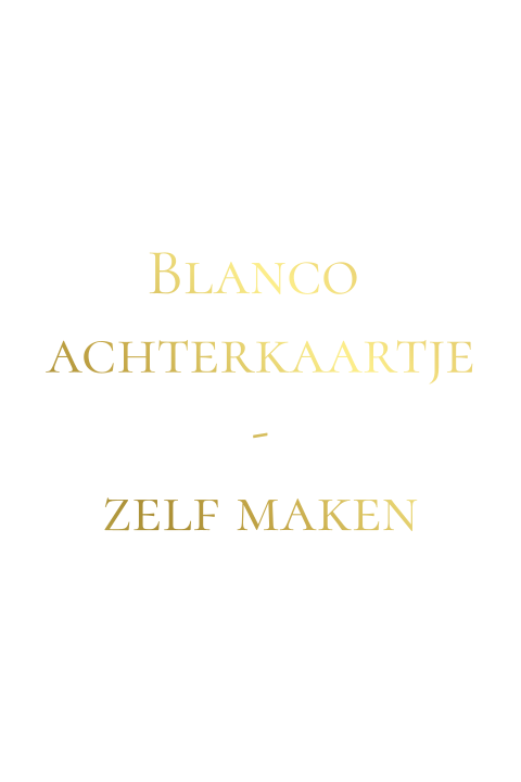 Blanco kalkpapier collectie achterkaartje