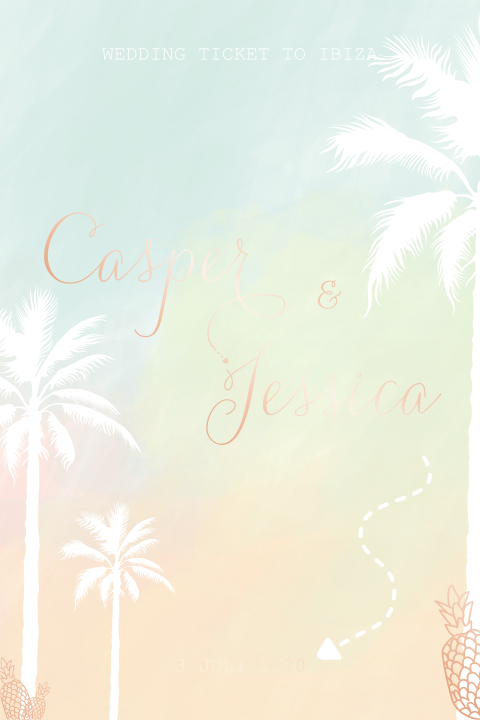 Save the date bruiloft in het buitenland