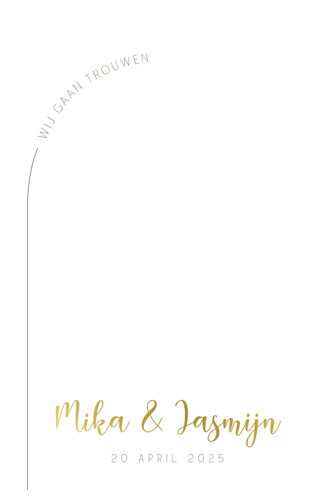 Boogvorm kaartje | wit