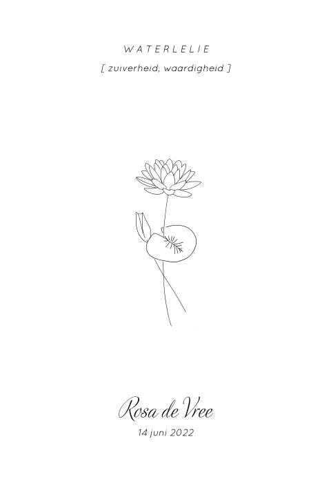 Geboorteposter met geboortebloem juli