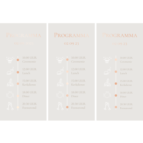 Licht zand grijs dagplanningen met folie