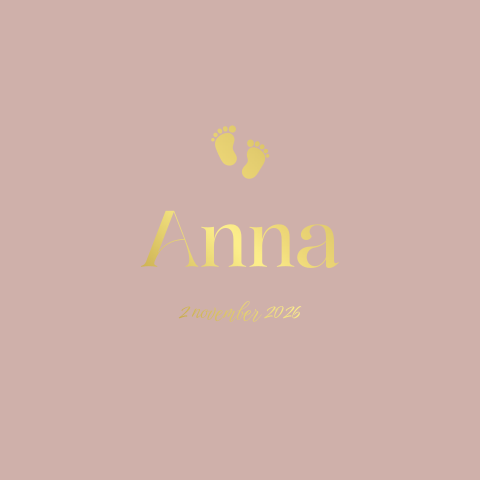 Geboortekaartje voor een meisje met voetjes