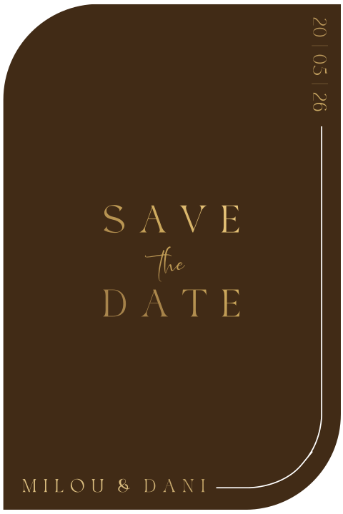 Save the date Cacao Brown