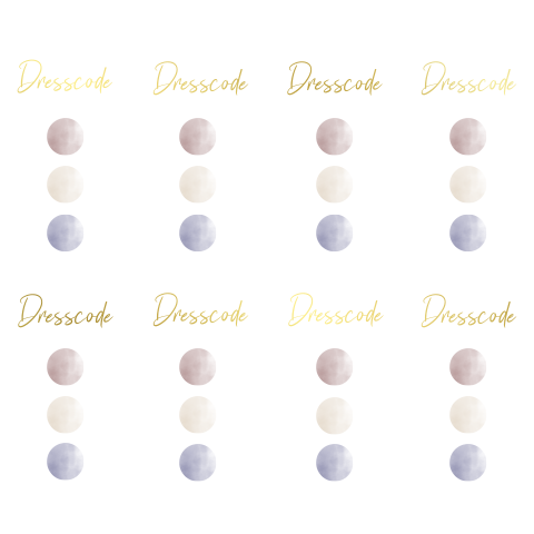 Dresscode kaarten voor bij je trouwkaart