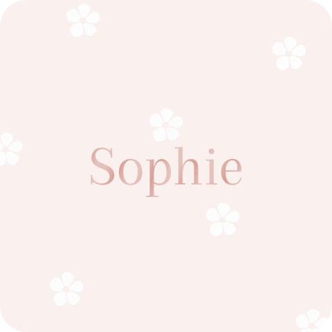 Sticker Sophie 50x50mm