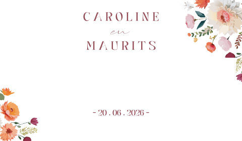 Houten enveloppen kist met bloemen