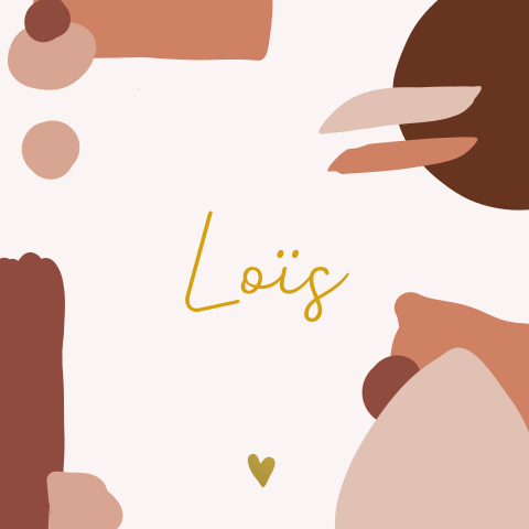 Abstracte vormen op een meisjes geboortekaartje