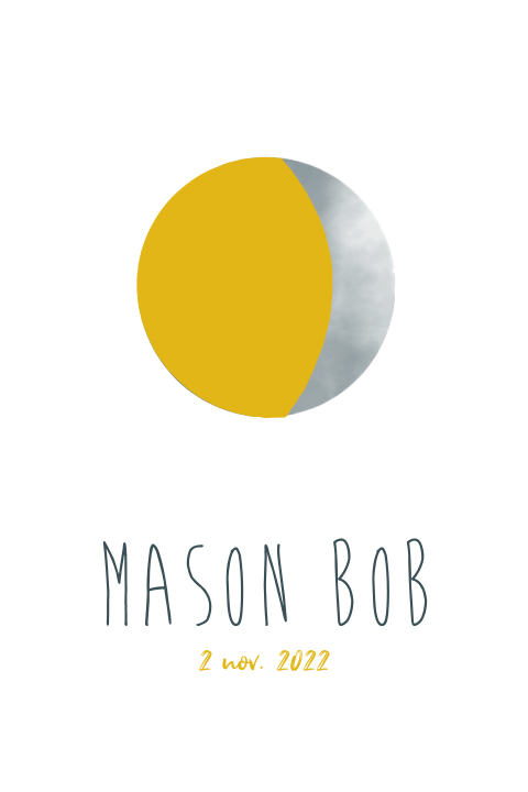 Geboortebord met maanstand