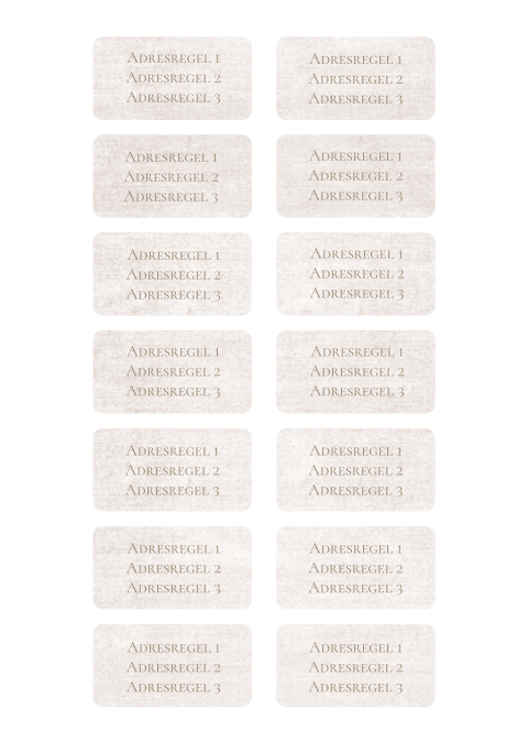 Adresstickers linnenlook