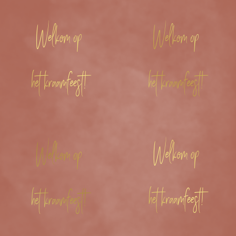 Kraamfeestkaartje rood met goudfolie