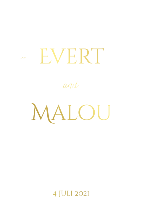 Minimalistisch trouwkaartje