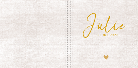 Kraambezoekboek meisjes linnen