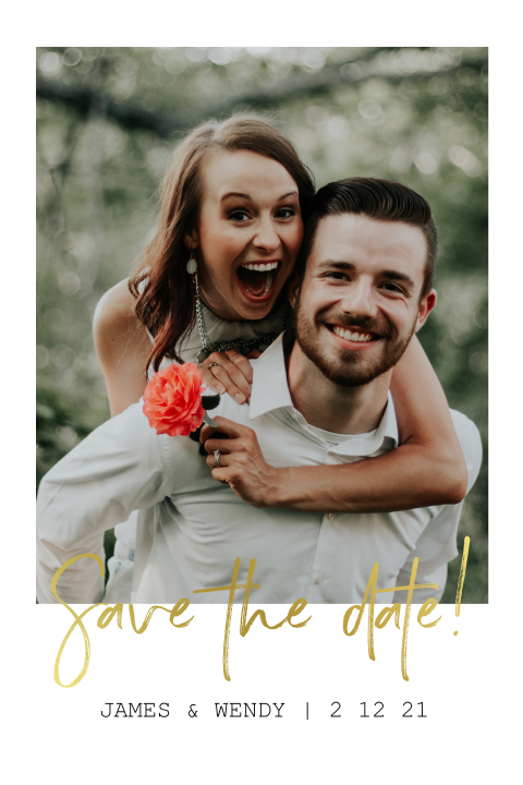 Minimalistische save the date met foto