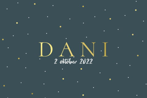 Stoer denim geboortekaartje jongen