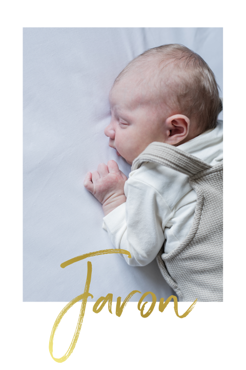 Geboortekaartje met foto