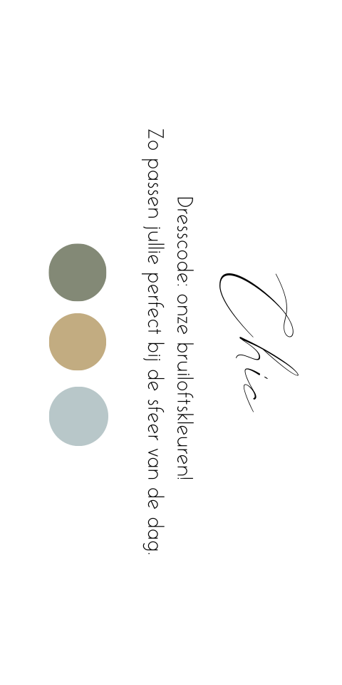 Dresscode kaartje chic