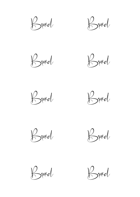 Naamkaartjes zwart wit