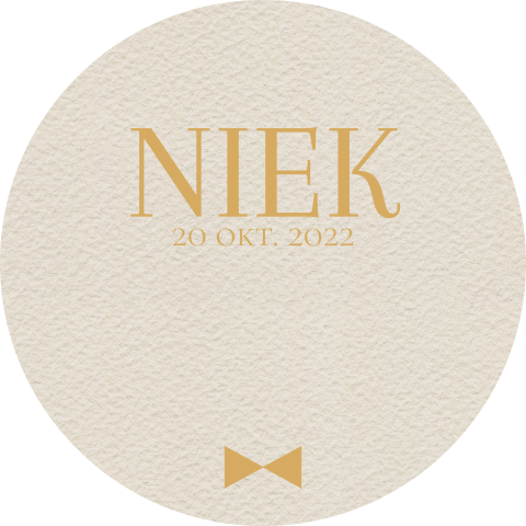 Sluitzegel met naam en strikje