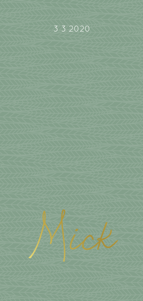 Minimalistisch geboortekaartje met grafische print