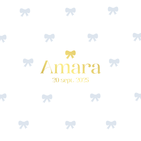 Meisjes kaartje met strikjes