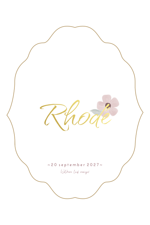 Lief geboortekaartje in unieke vorm