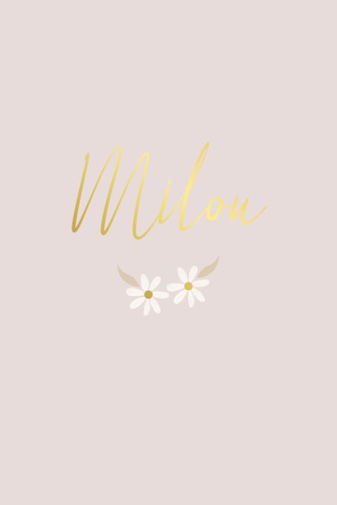 Lief geboortekaartje met bloemetjes