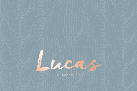 Geboortekaartje jongen winter ijsblauw