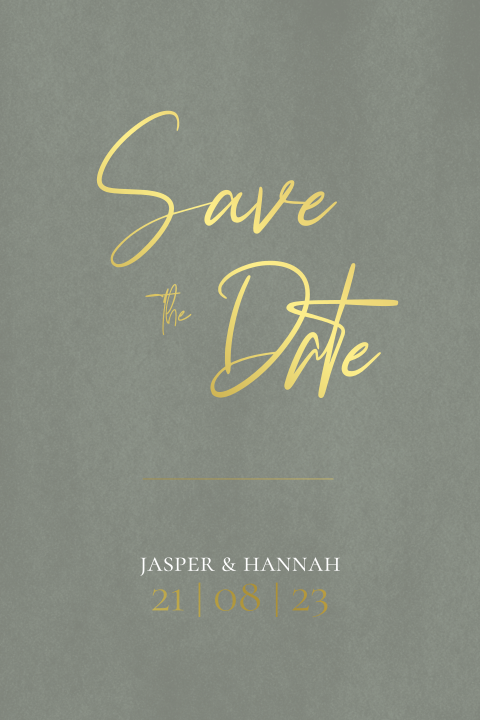 Boogvorm save the date groen