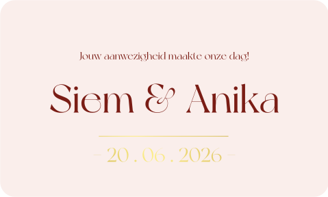 Wijnetiket liggend afgeronde hoeken Wavy Dream