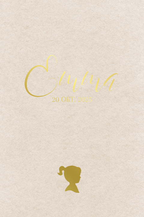 Meisjes geboortekaartje met structuur