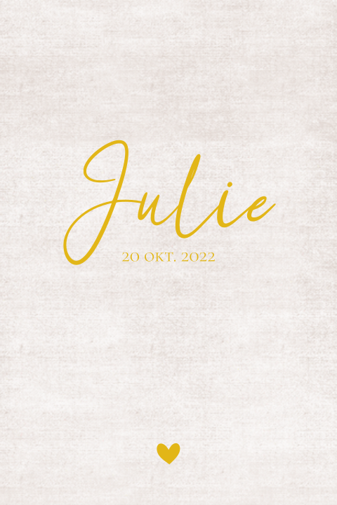 Raambord met linnenlook en goudkleur naam