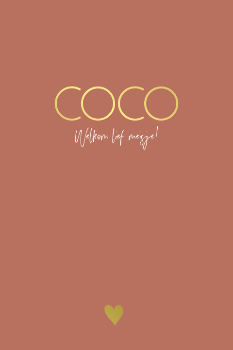 Minimalistische poster van geboortekaart