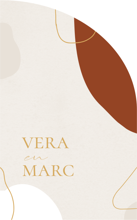 Bruiloftsbord met abstracte vormen