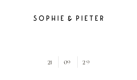 Houten enveloppen kist met zwarte tekst