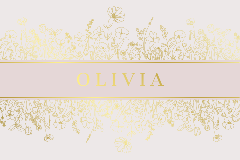 Mooi geboortekaartje met vouwrand aan de bovenzijde