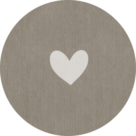 Sluitzegel taupe met hartje