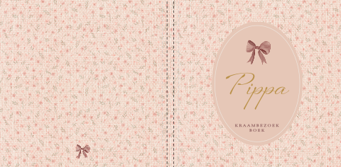 Lief kraambezoekboek met bloemetjes Pippa