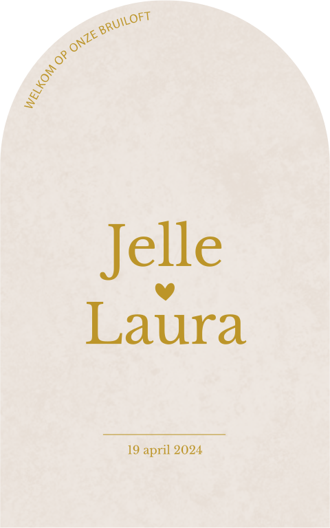 Boogvorm welkomstbord bruiloft velvet