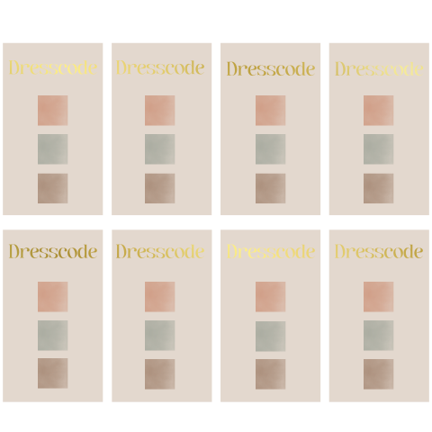 Dresscode kaartjes voor bij je trouwkaart