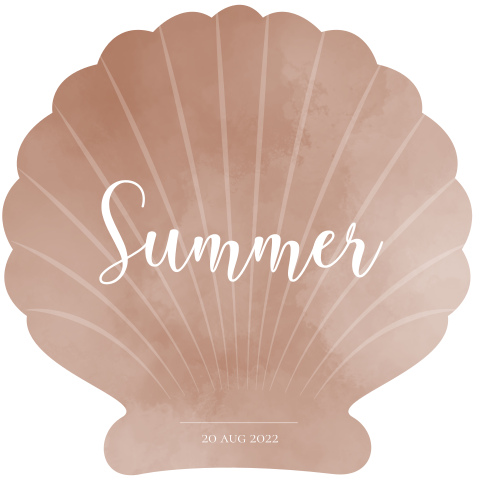 Geboortebord schelpvorm