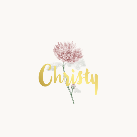 Geboortebloem geboortekaartje november - Chrysant