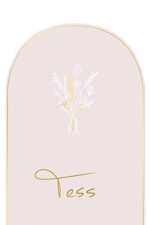 Lief abstract geboortekaartje meisje met goudfolie